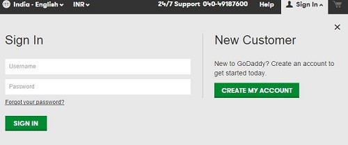 register with GoDaddy