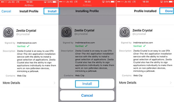 Zestial Crystal Install